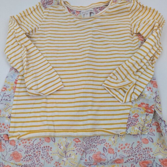Garnet Hill Kids Floral Mixed Media Top, Children's Sz L - Picture 1 of 5